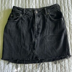 Topshop Nordstrom Black Denim Skirt